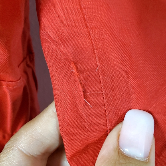 The North Face Red Arctic Parka Coat Womens Small Down Fill Fur Hood Long Puffer - Picture 9 of 16